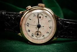 Minerva - Original Vintage 1920`s 18kt. Gold Hinged-Case Uhr